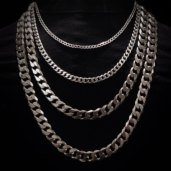 High Quality Solid .925 Sterling Silver Chains - Picture 1 of 16